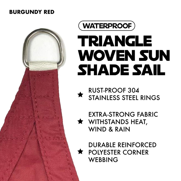 Waterproof Curved-Edge Triangle Sail – Burgundy Red