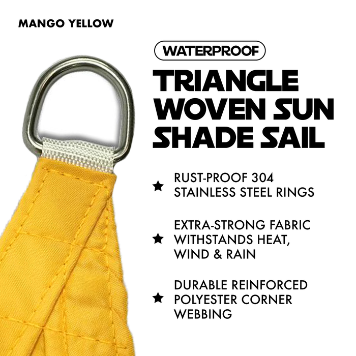 Waterproof Curved-Edge Triangle Sail – Mango Yellow